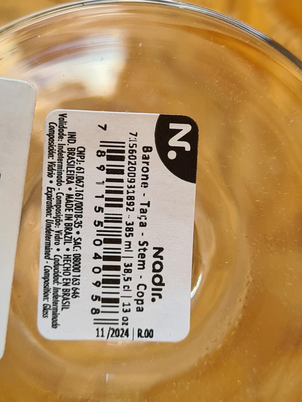 Taça de vidro para vinho