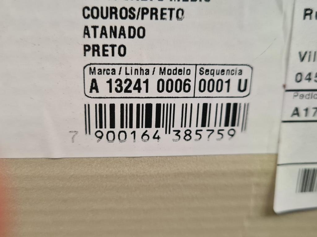 Sapato Couro Preto Atanado