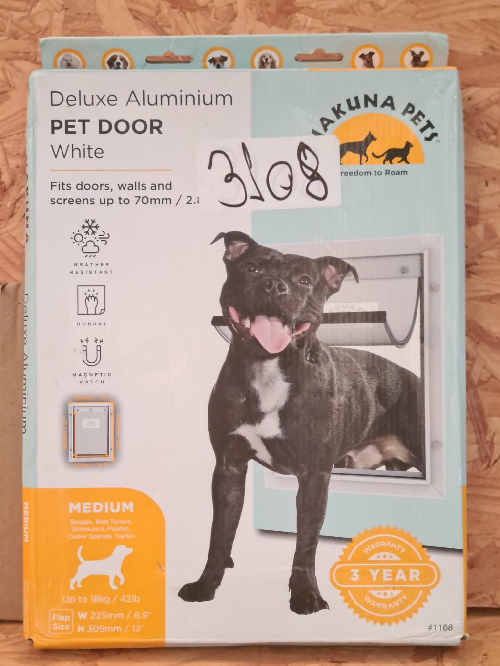 Deluxe Aluminium Pet Door White