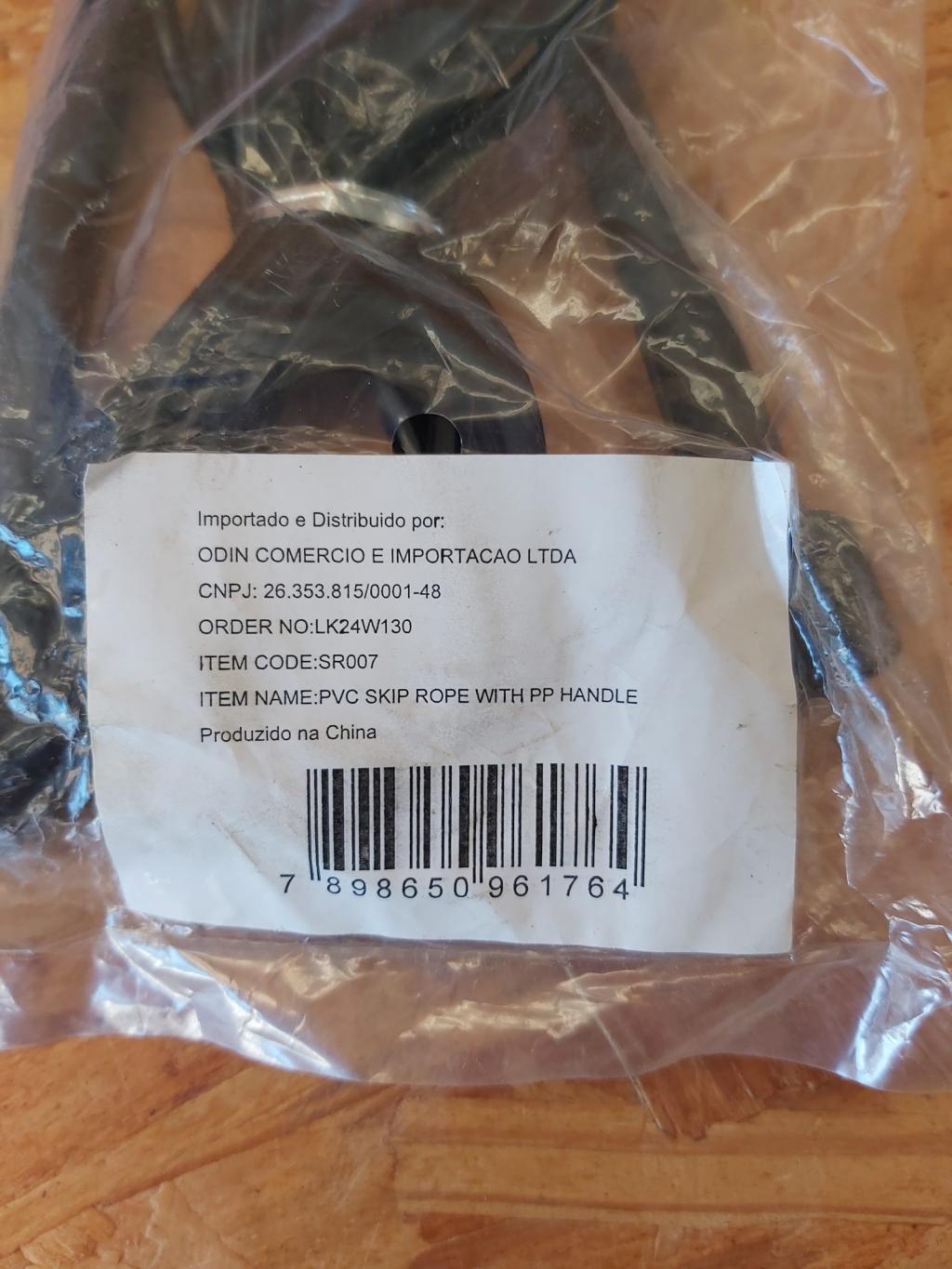 Corda de pular PVC com cabo PP