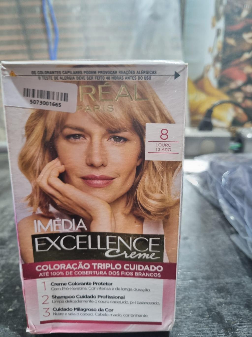 Kit Coloração Capilar Imédia Excellence Creme Louro Claro 8