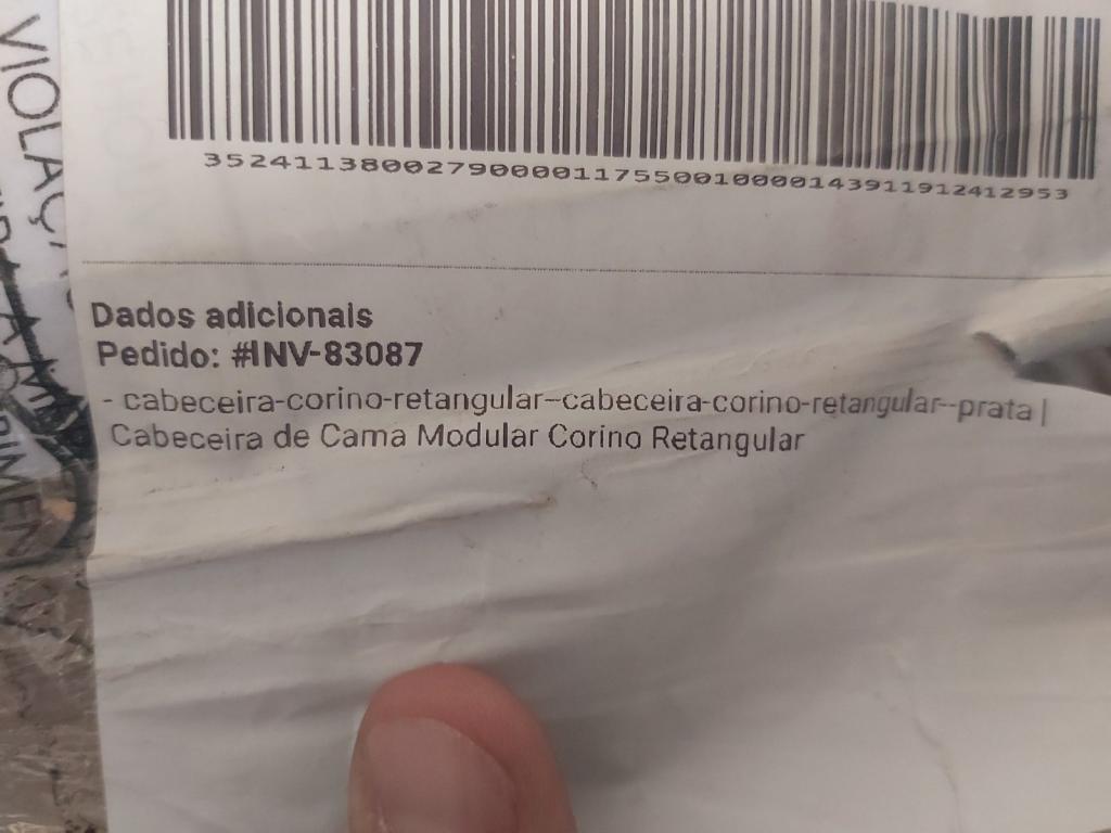 Cabeceira de Cama Modular Corino Retangular