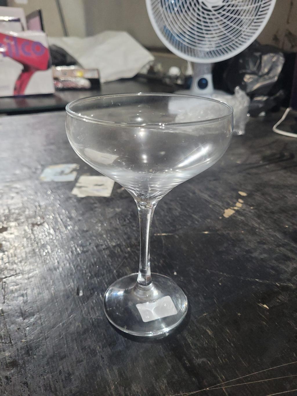 Taça de vidro para coquetel