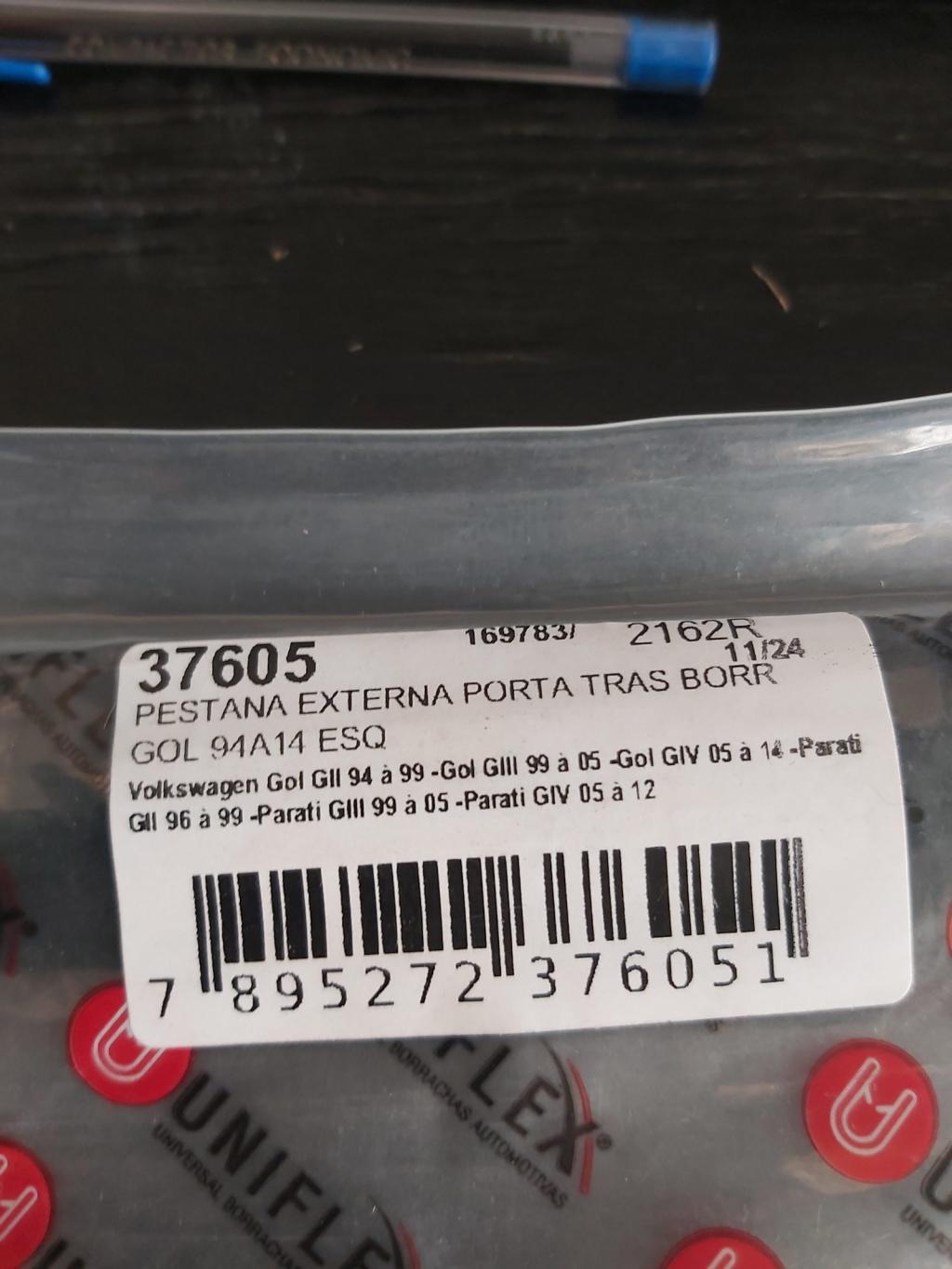 Pestana externa porta traseira borracha