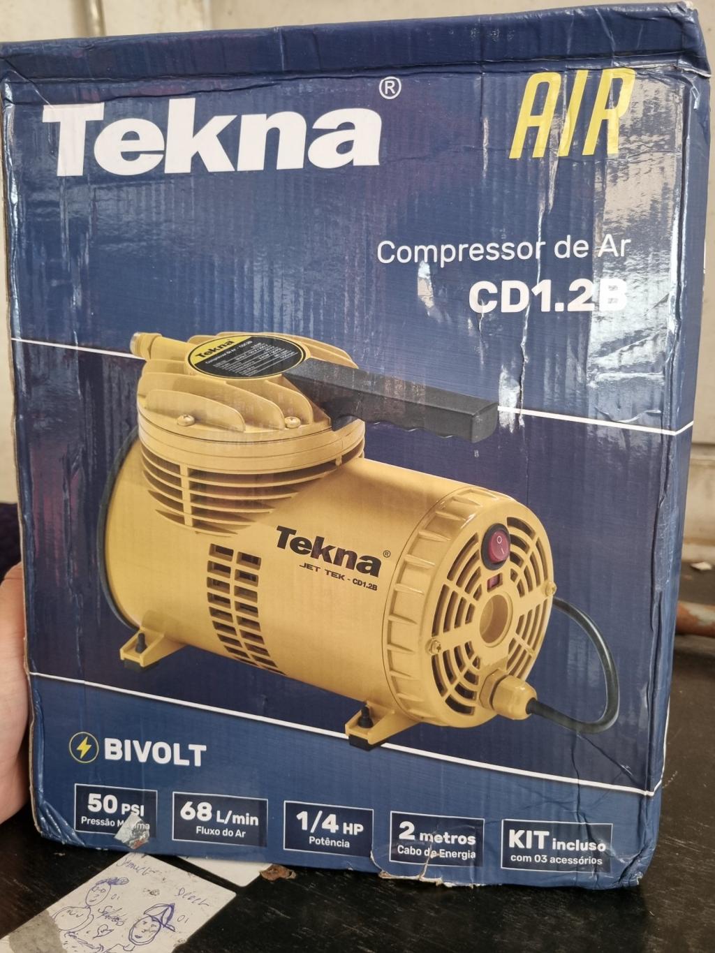 Compressor de Ar Tekna 24l 8,5 PÃ©s 110V