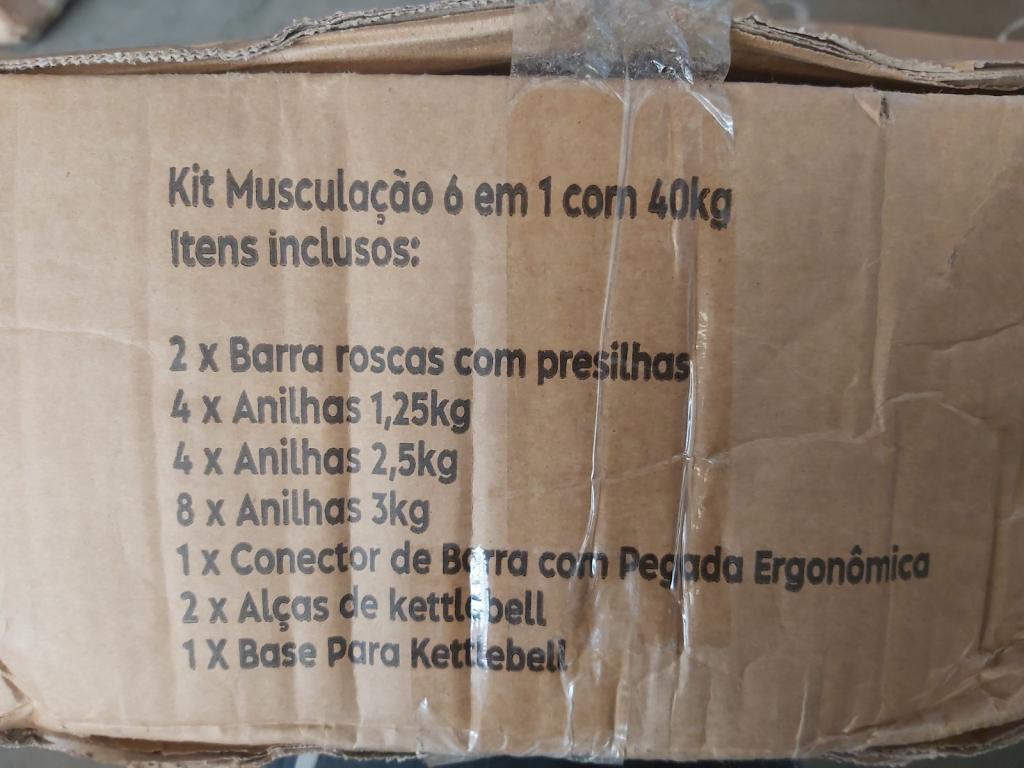 Kit Musculação 6 em 1 com 40kg