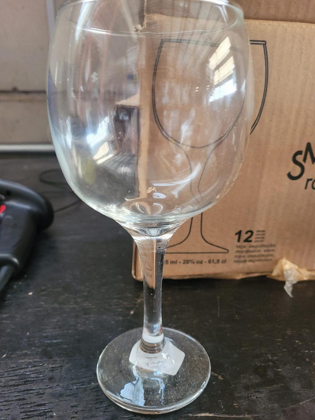 Taça de vidro para degustação