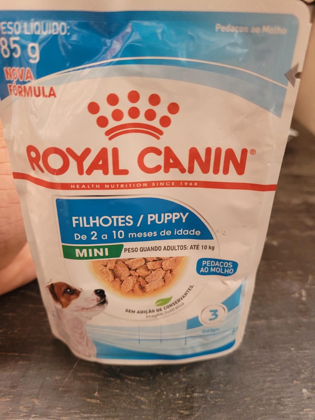 Ração úmida para filhotes de cachorro mini