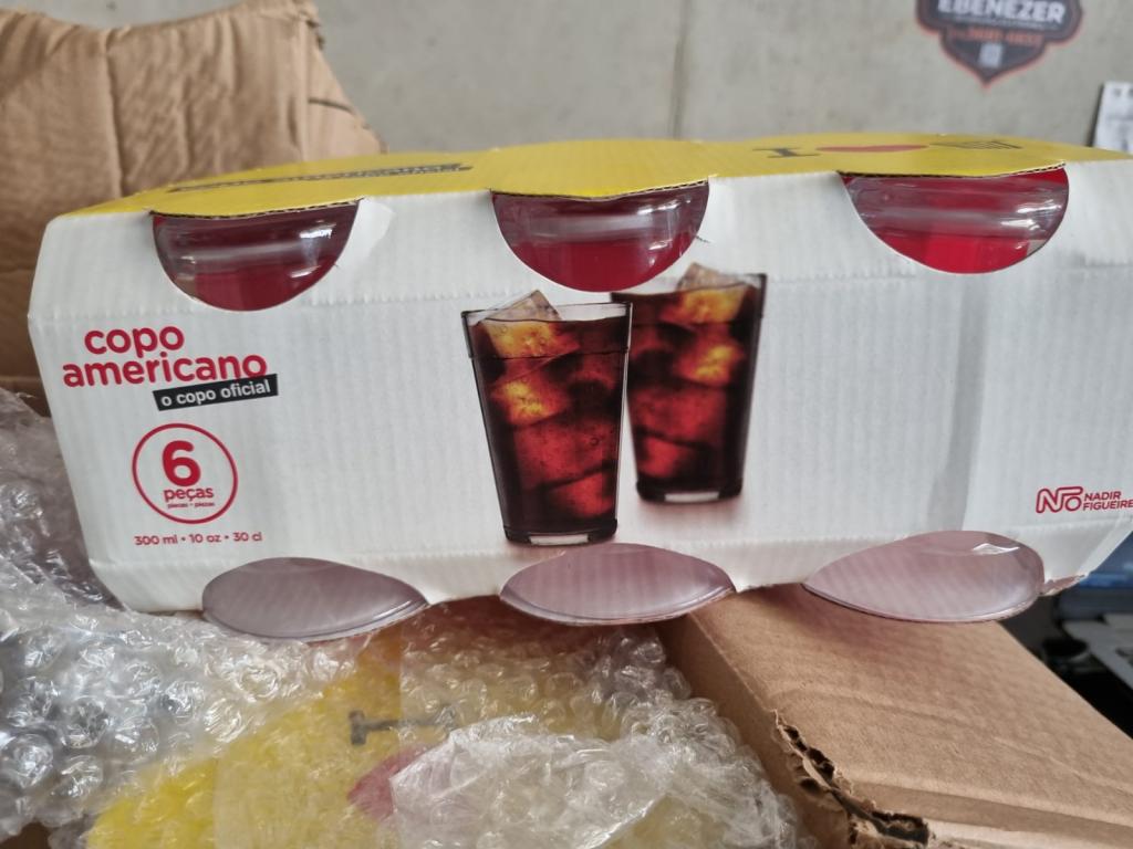 Conjunto de copos americanos de vidro