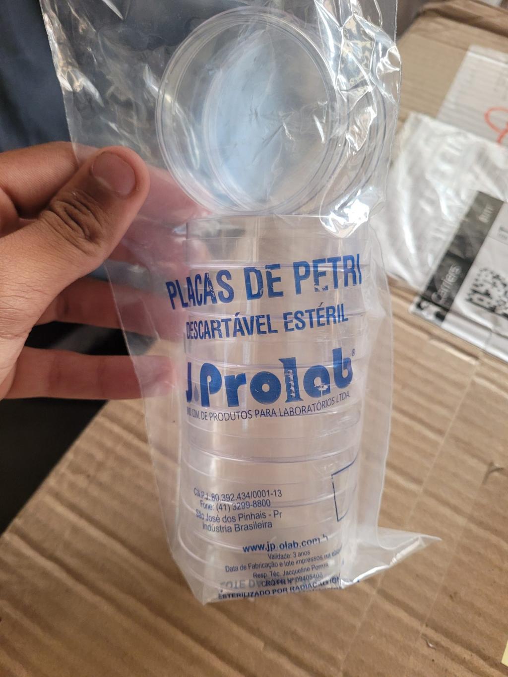 Placas de Petri descartáveis estéreis