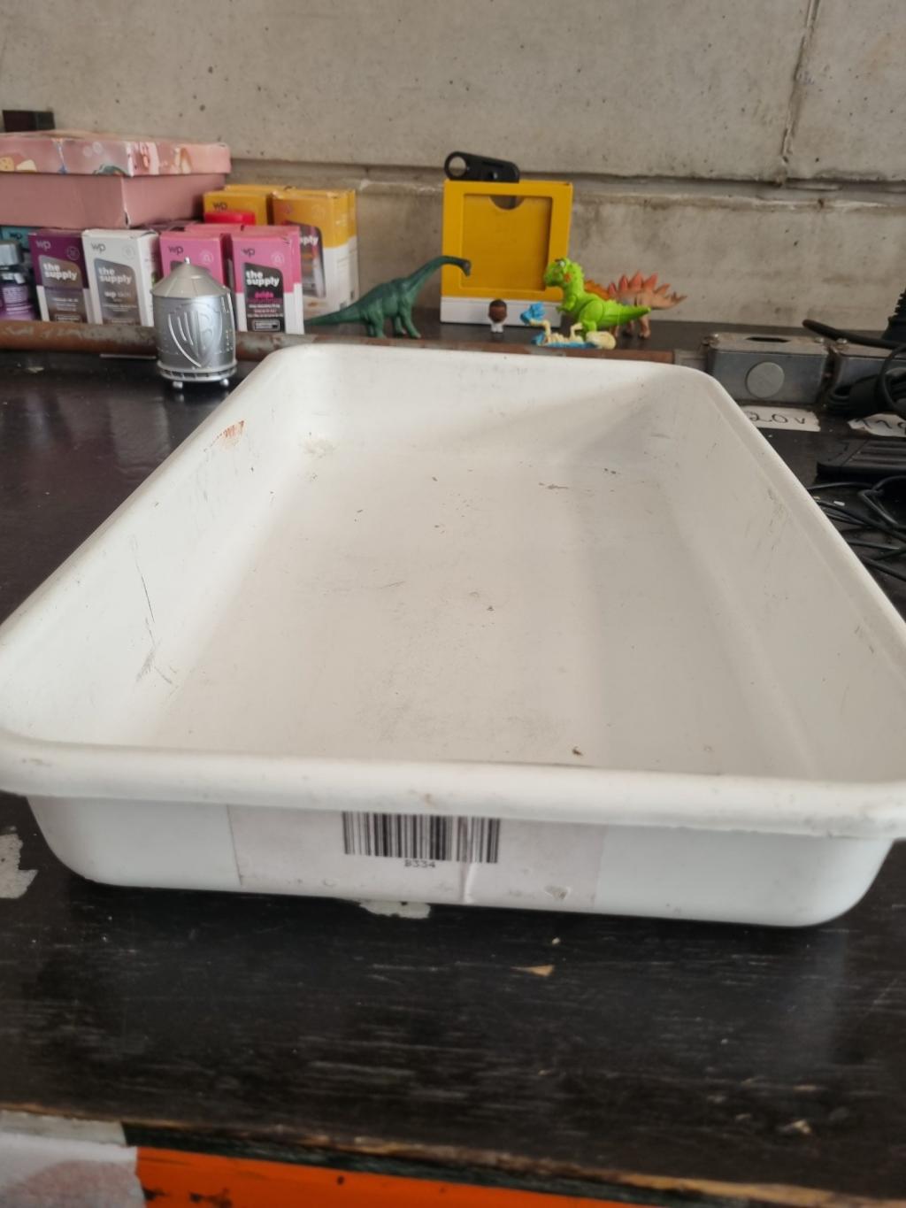 Bandeja plástica retangular
