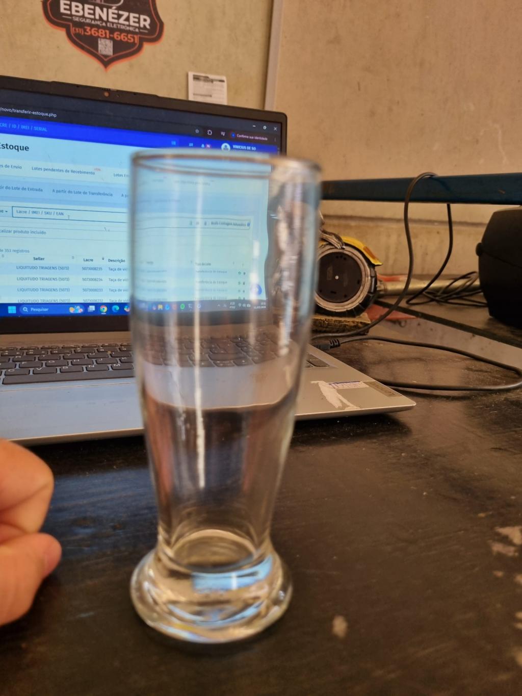 Taça de vidro para cerveja