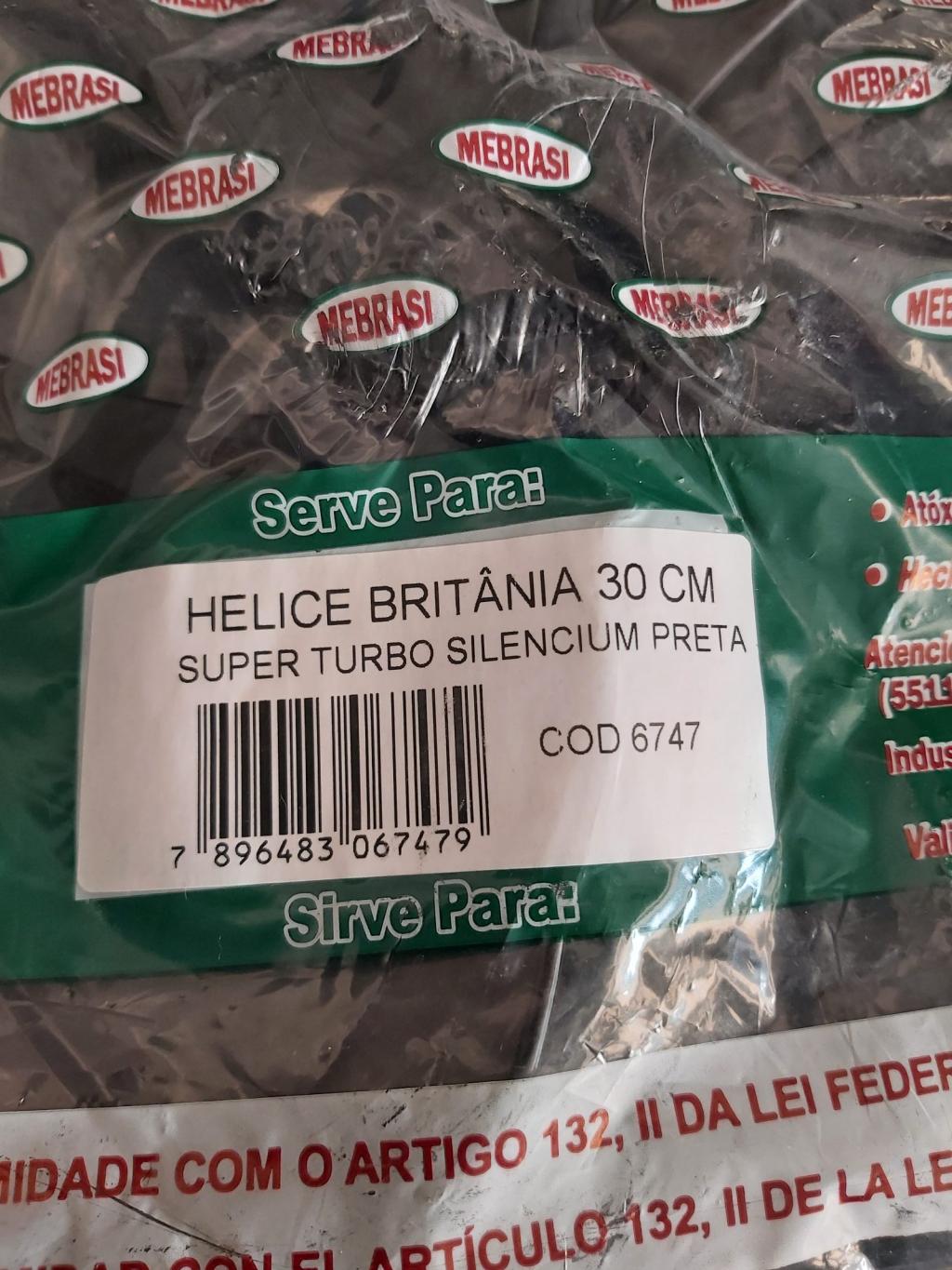 Hélice Britânia 30 cm Super Turbo Silencium Preta