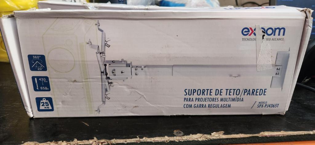Suporte de teto/parede para projetores multimídia com garra regulagem