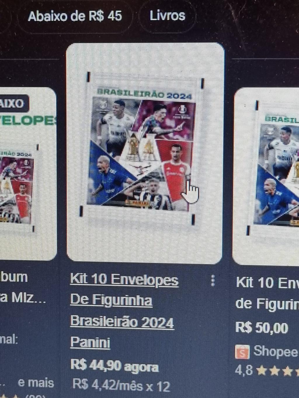 Kit 10 Envelopes de Figurinha Brasileirão 2024