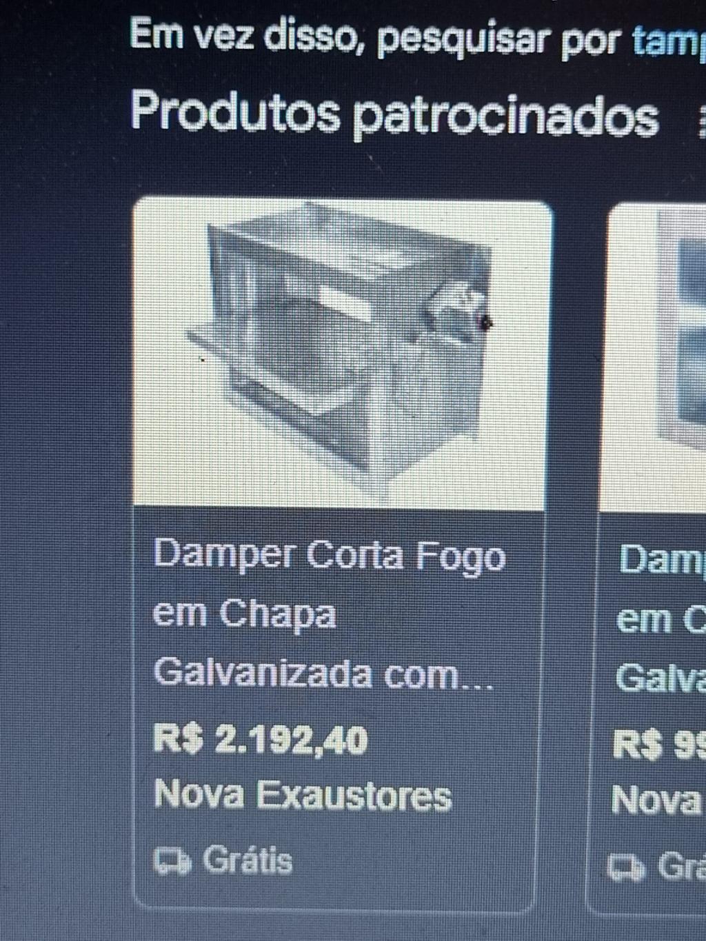 Damper Corta Fogo em Chapa Galvanizada