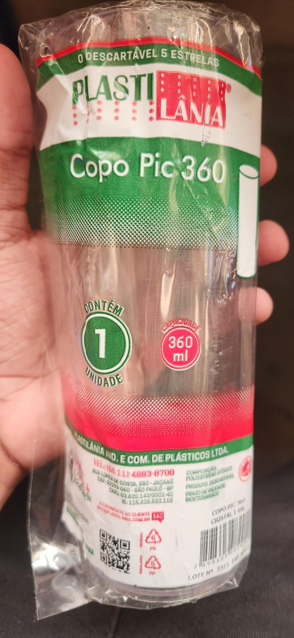 Copo descartável cristal