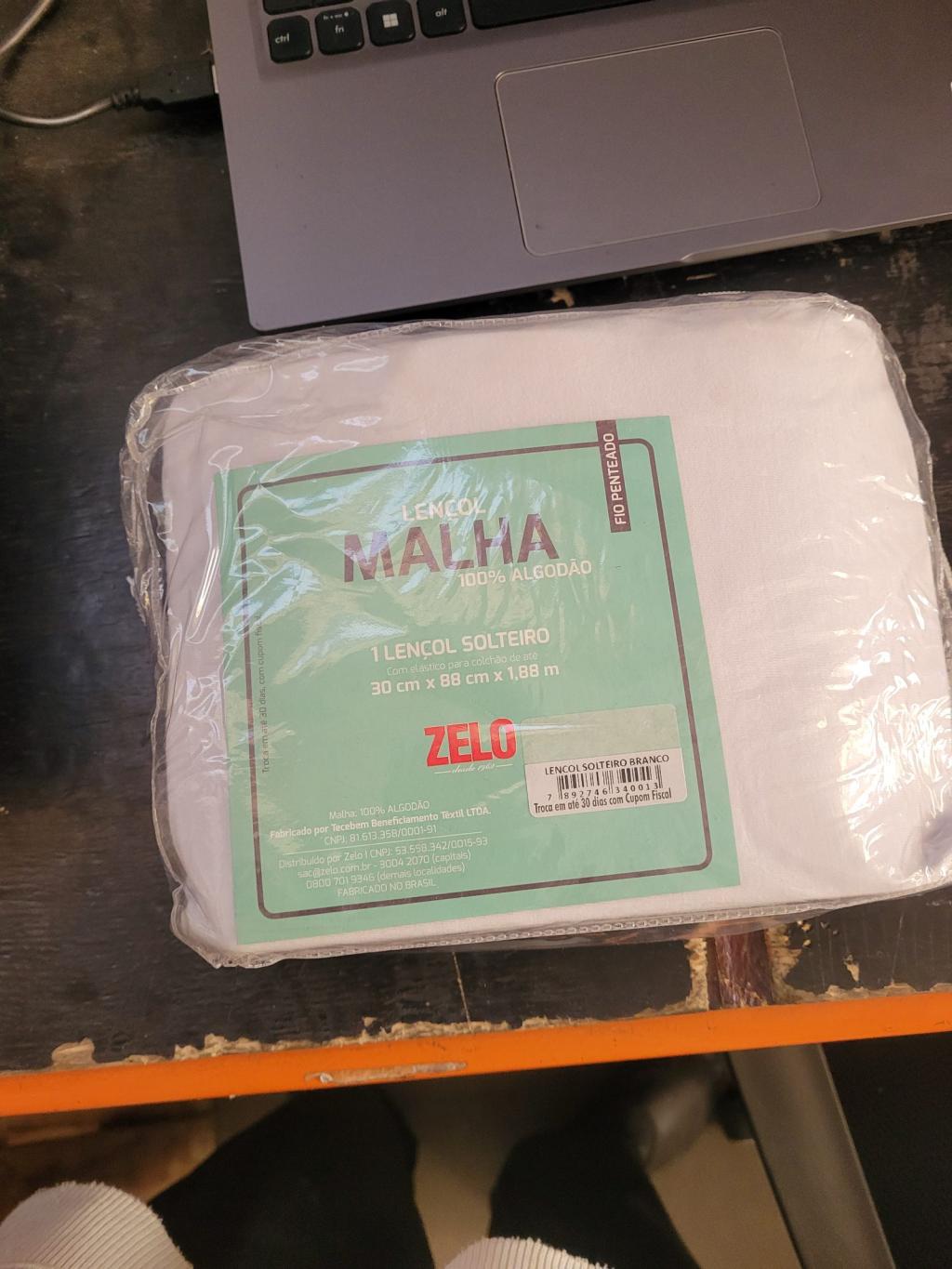 Lençol solteiro malha 100% algodão com elástico