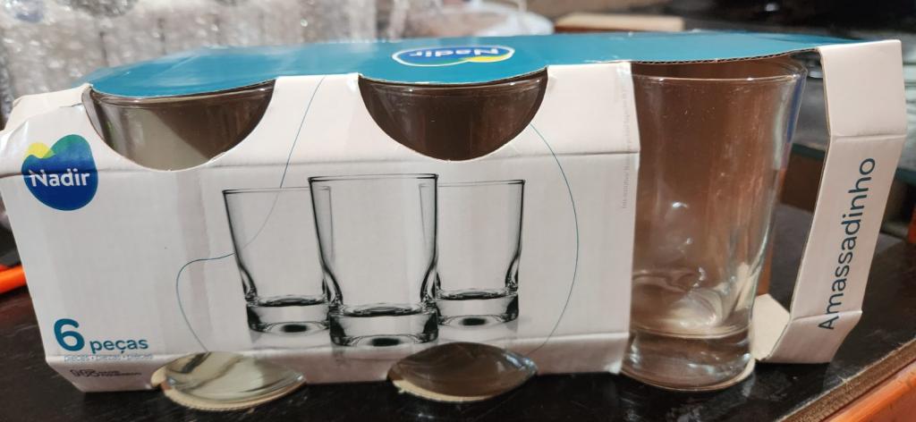 Conjunto de copos de vidro Amassadinho
