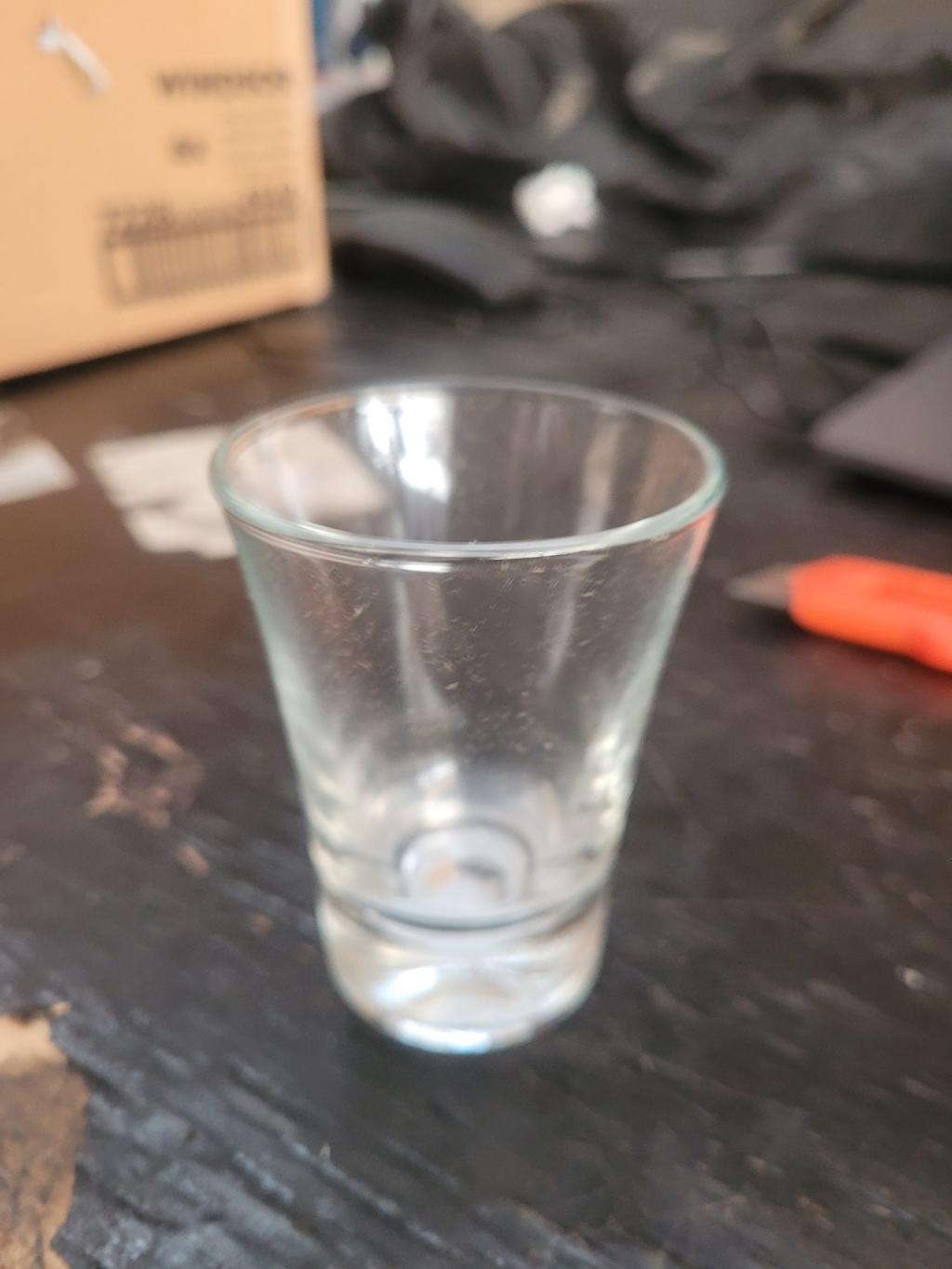 Copo de dose de vidro