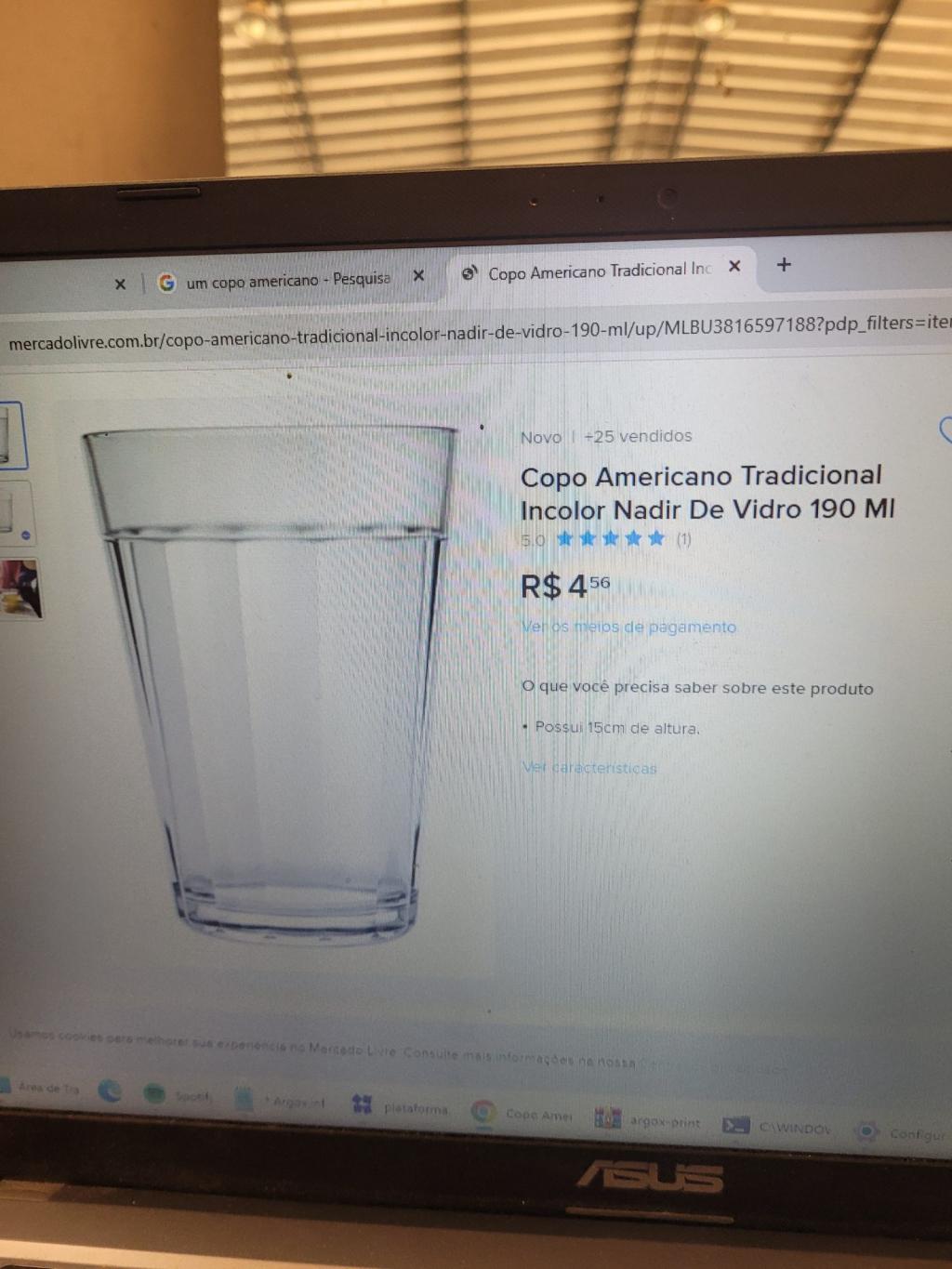 Copo Americano Tradicional Incolor