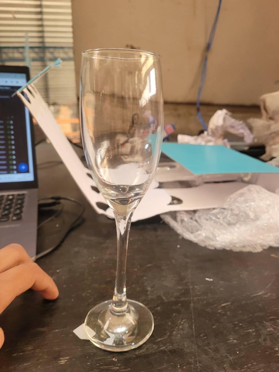 Taça de vidro para champanhe