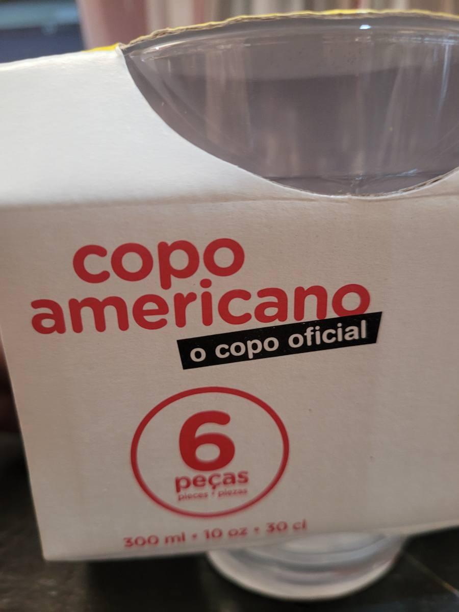 Conjunto de copos americanos de vidro
