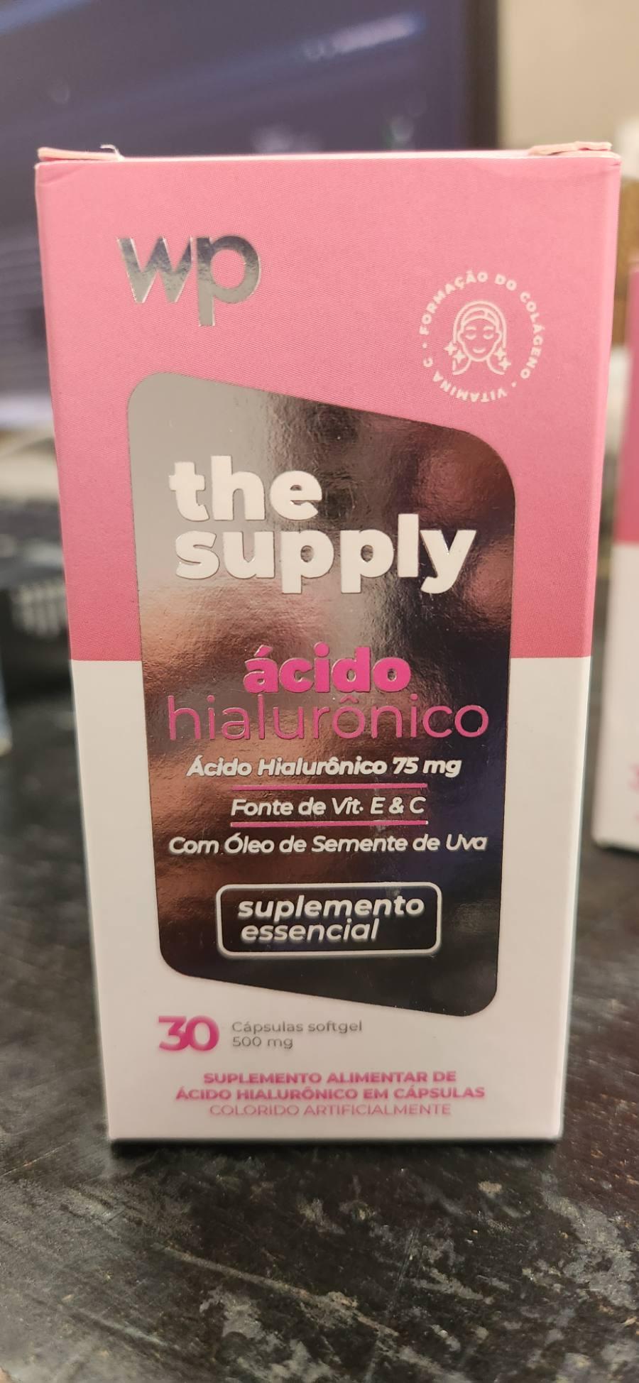 Suplemento alimentar de ácido hialurônico em cápsulas