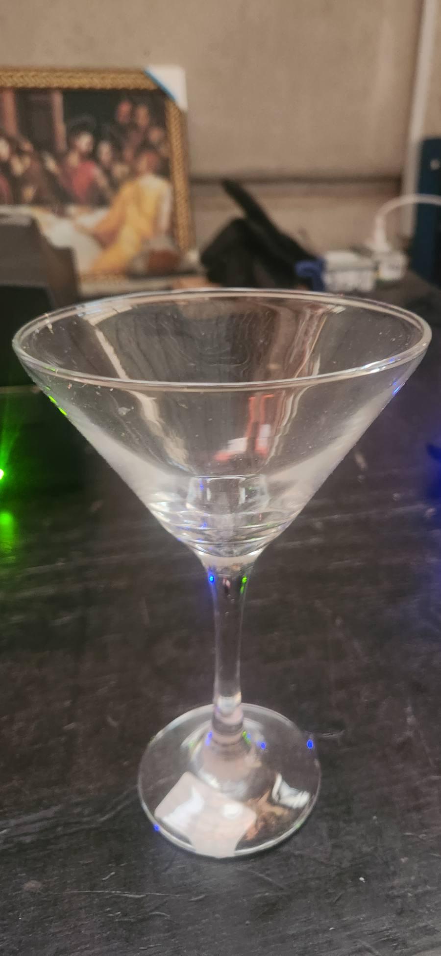 Taça de Martini de vidro