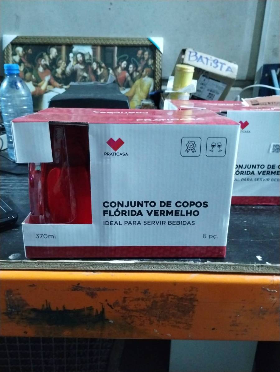 Conjunto de copos Florida vermelho