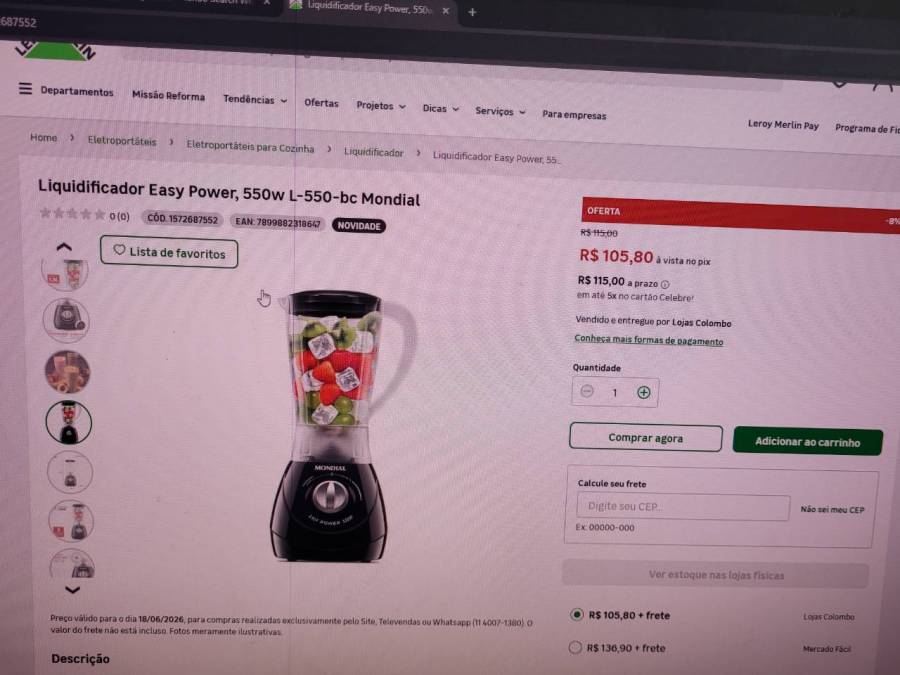 Liquidificador Easy Power 550W