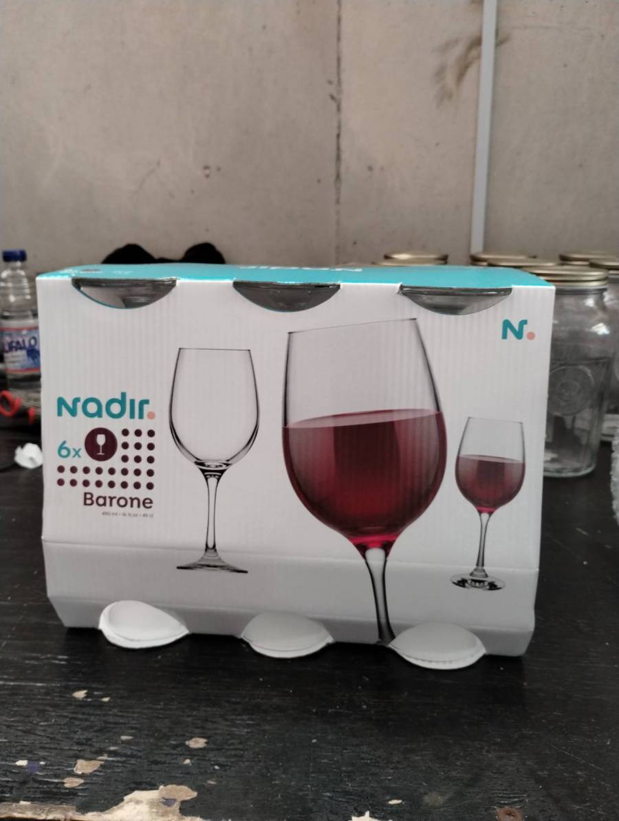 Conjunto de 6 taças de vidro para vinho