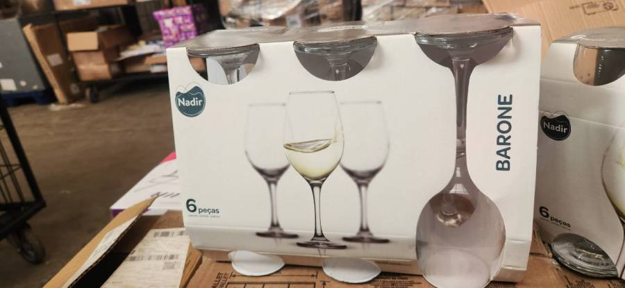 Jogo de 6 taças de vidro para vinho