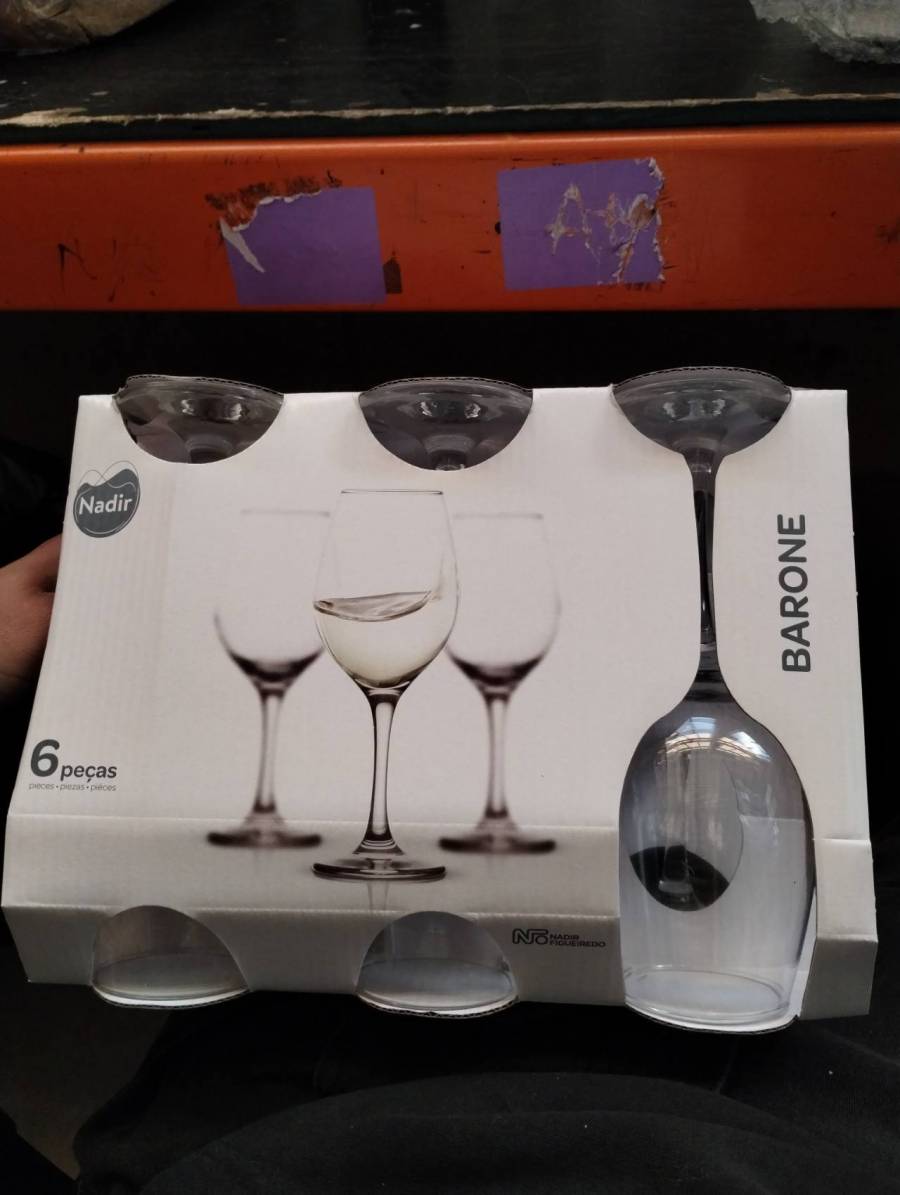 Jogo de 6 taças de vidro para vinho