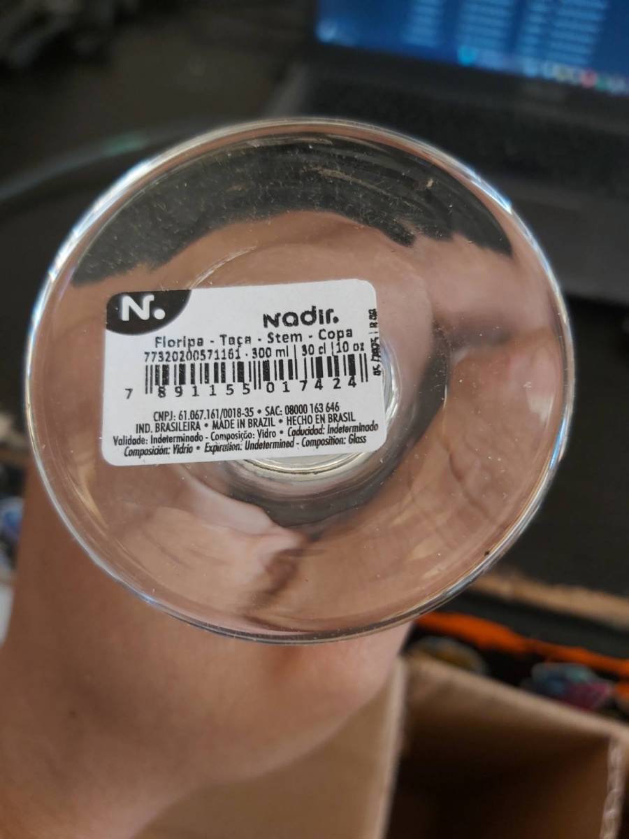 Taça de vidro para bebidas