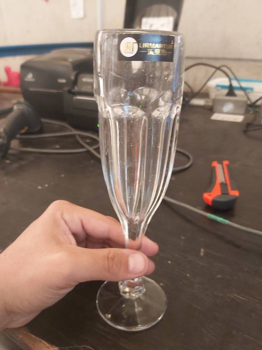 Taça de vidro para champanhe