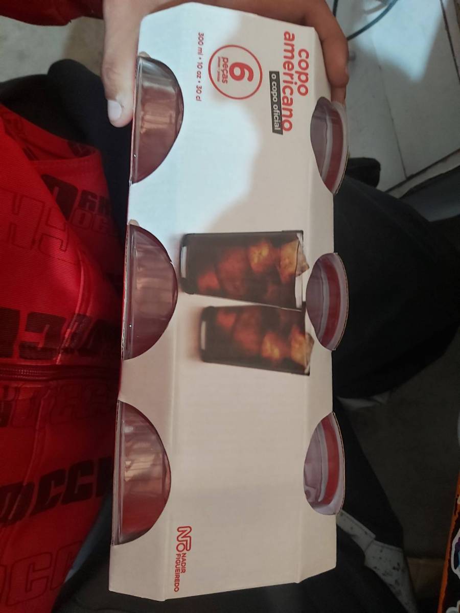 Conjunto de copos americanos de vidro