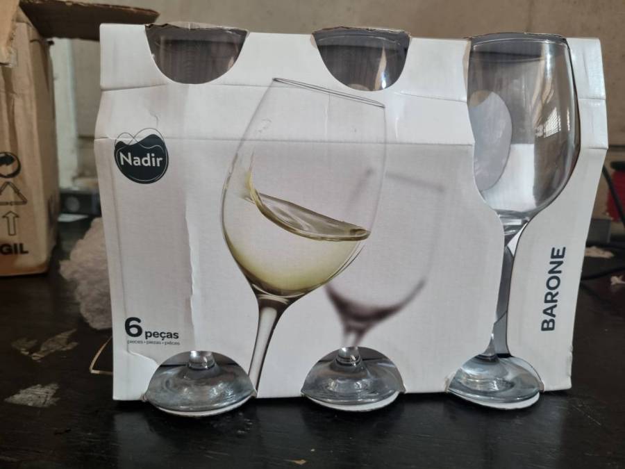 Jogo de 6 taças de vidro para vinho