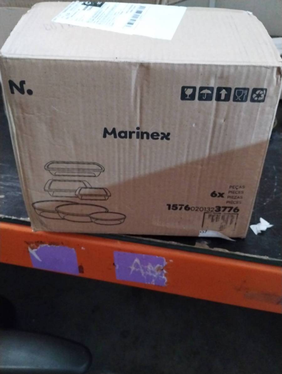 Conjunto de potes de vidro para armazenamento