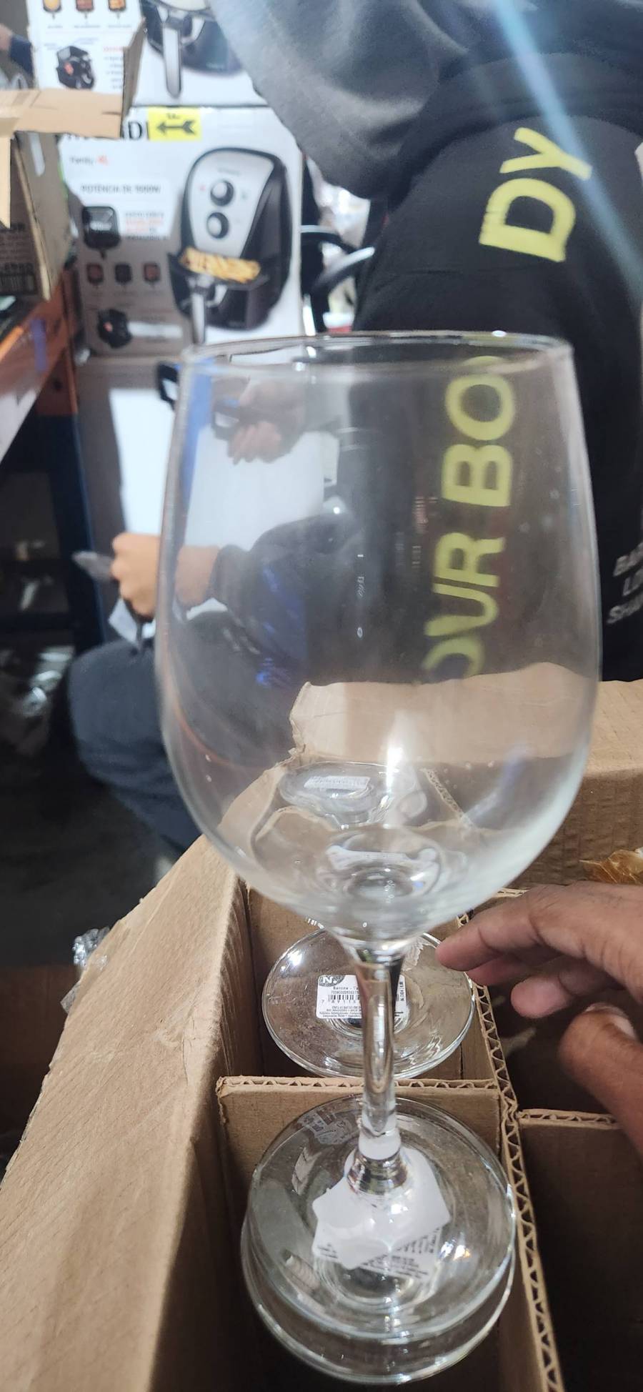 Taça de vidro para vinho