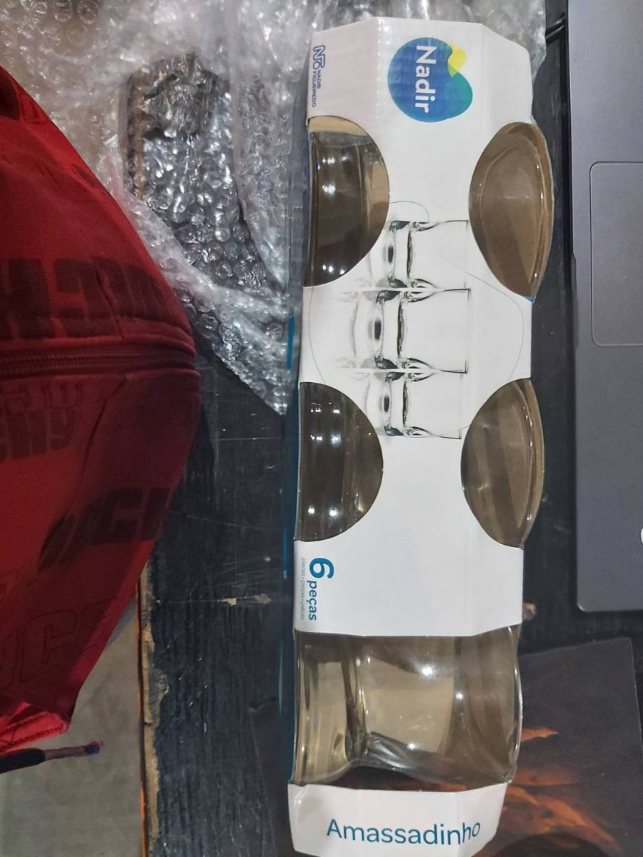 Conjunto de copos de vidro Amassadinho 6 peças