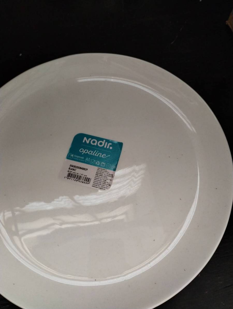 Prato de vidro opaline