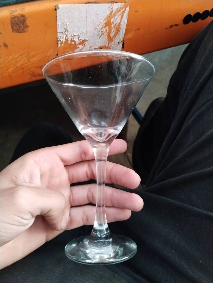 Taça de Martini de vidro