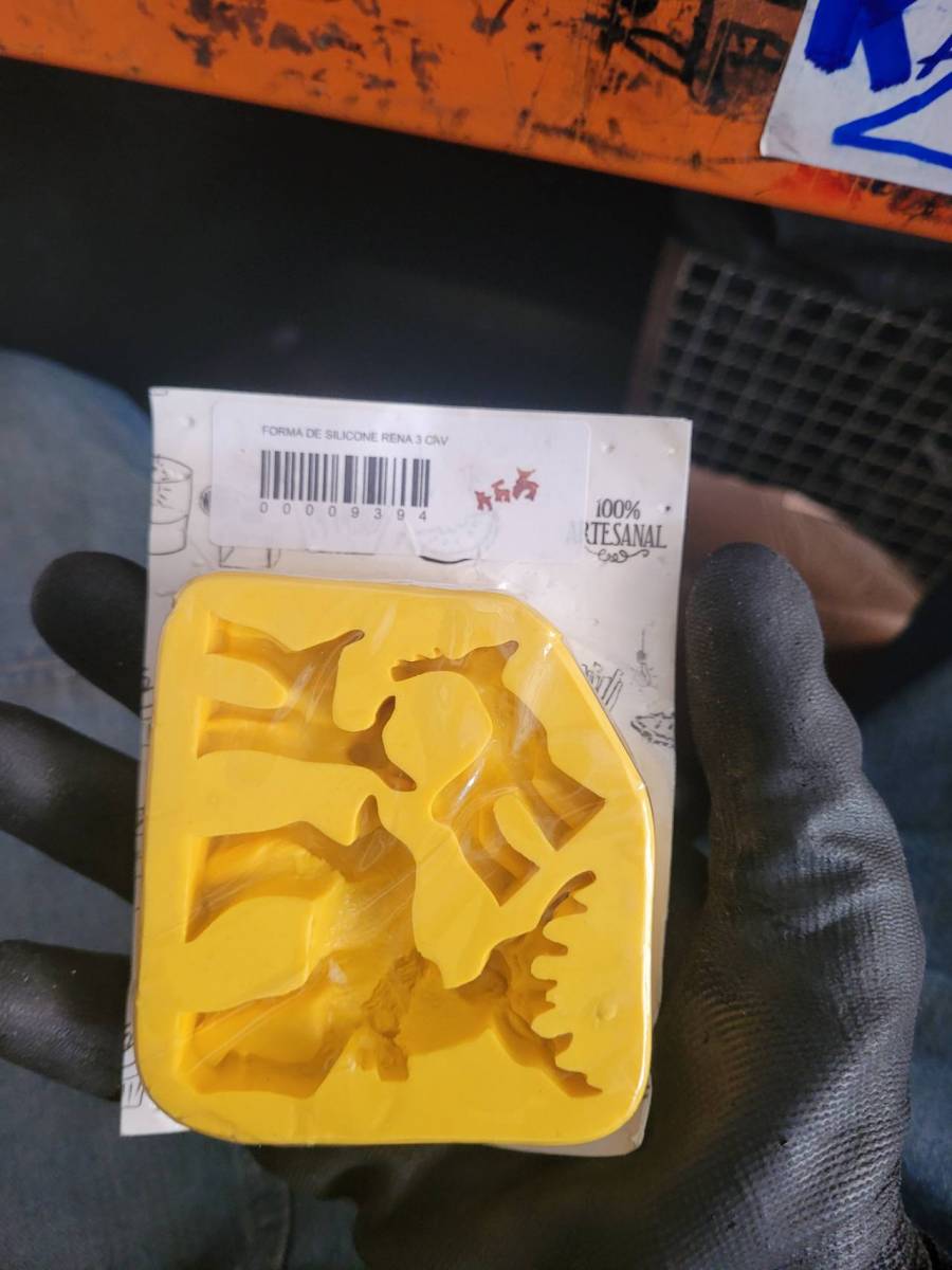 Forma de silicone com 3 cavidades em formato de rena