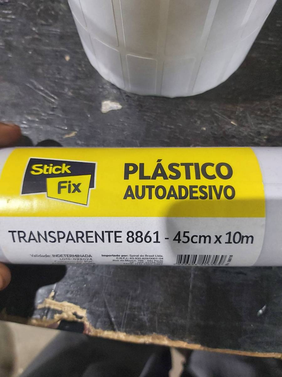 Plástico autoadesivo transparente