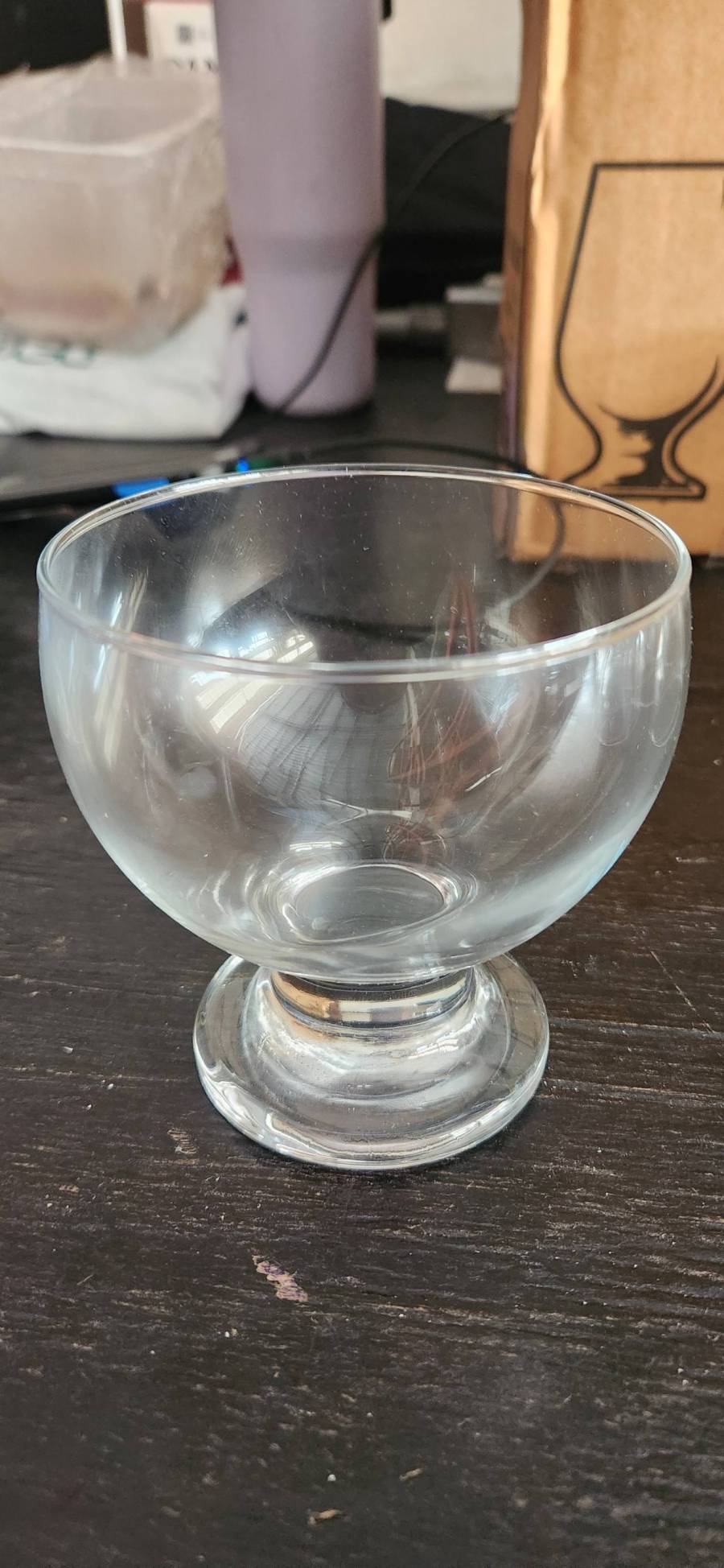 Taça de vidro para sobremesa ou sorvete