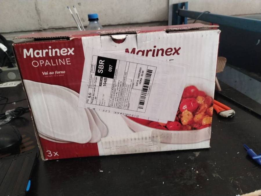Conjunto de travessas de vidro opalino para forno