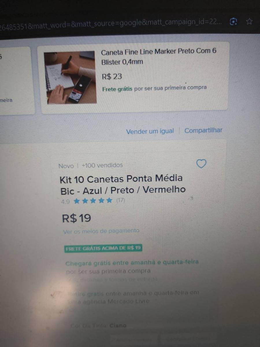 Kit 10 Canetas Ponta Média Bic