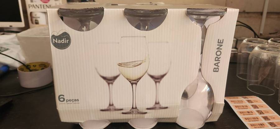 Conjunto de 6 taças de vidro para vinho