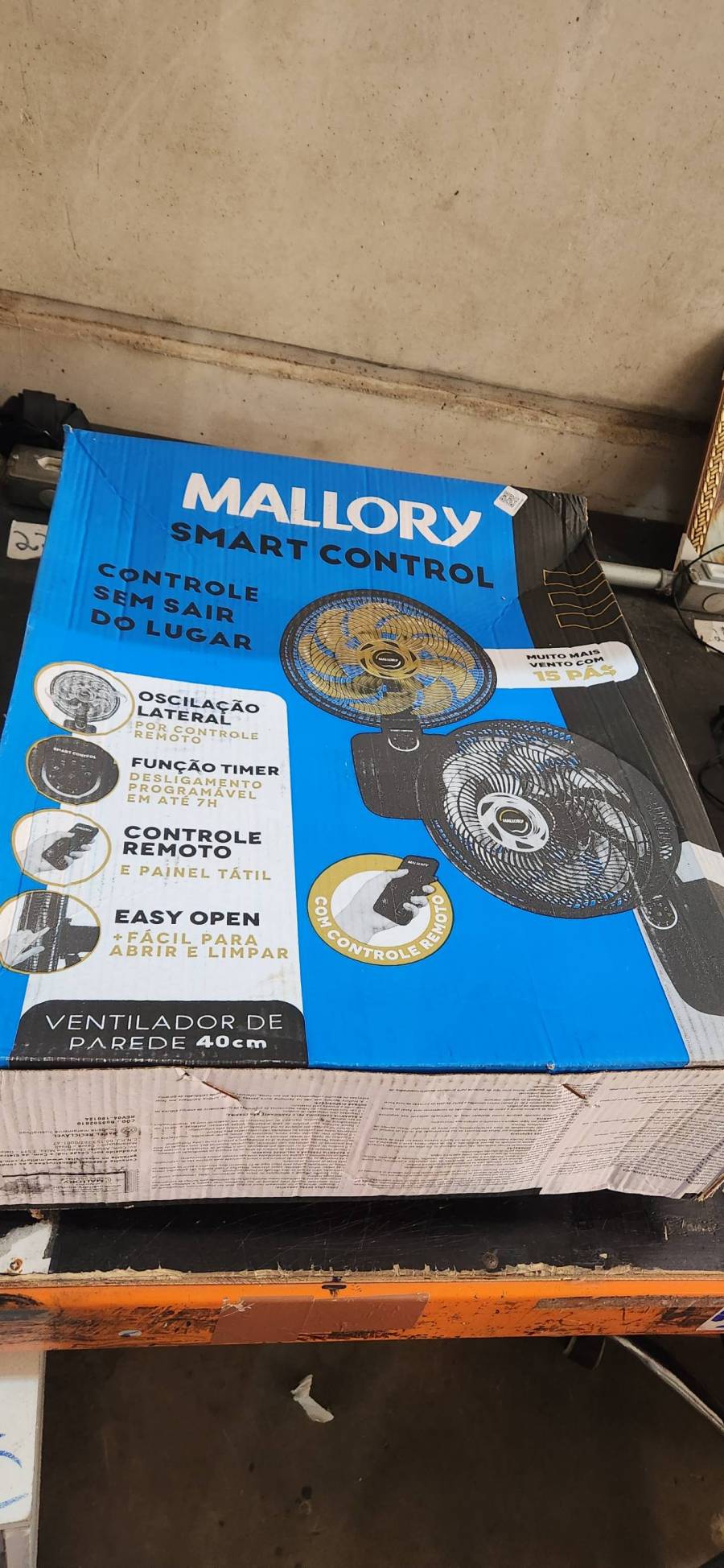 Ventilador de parede com controle remoto